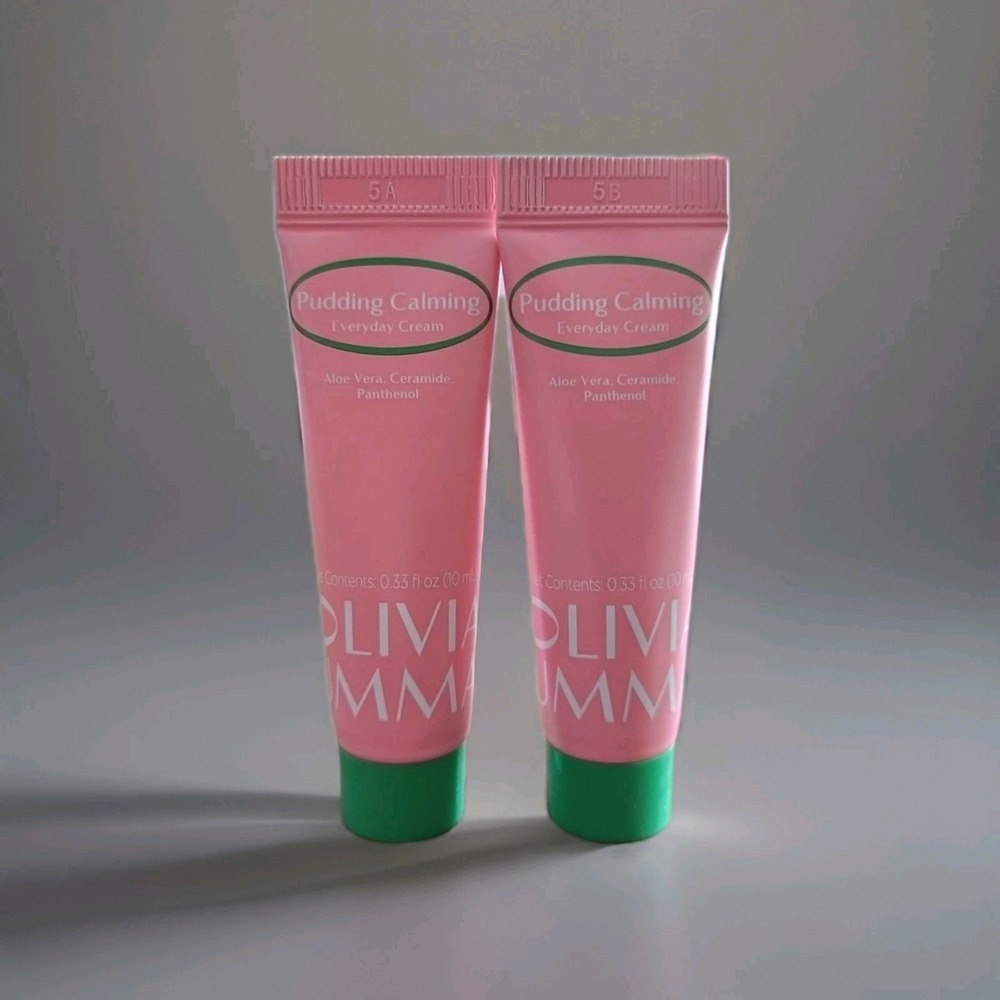 2X Olivia Umma GLASS SKIN Tanghulu Pudding Calming Cream Trial Size .33 Fl Oz
